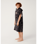 RIP CURL SESSIONS HOODED TOWEL - BOY - WASHED BLACK