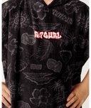 RIP CURL SESSIONS HOODED TOWEL - BOY - WASHED BLACK