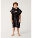 RIP CURL SESSIONS HOODED TOWEL - BOY - WASHED BLACK