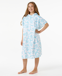 RIP CURL GIRLS MIXED HOODED TOWEL - SKY BLUE