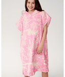 RIP CURL MIXED HOODED TOWEL - GIRL - NATURAL/PINK