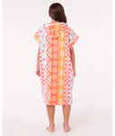 RIP CURL GIRLS MIXED COTTON HOODED TOWEL - RED