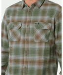 RIP CURL COUNT FLANNEL SHIRT - DARK OLIVE