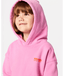 GIRL SURF PUFF HERITAGE HOOD - HOT PINK