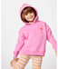 GIRL SURF PUFF HERITAGE HOOD - HOT PINK