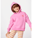 RIP CURL MINI GIRL SURF PUFF HERITAGE HOOD - HOT PINK