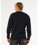 INNER VISIONS STRIPE KNIT CREW - BLACK