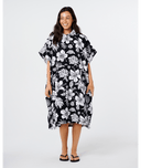 RIP CURL MIXED HOODED TOWEL - BLACK/WHITE