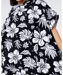 RIP CURL MIXED HOODED TOWEL - BLACK/WHITE