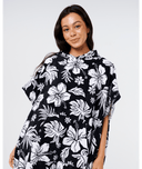 RIP CURL MIXED HOODED TOWEL - BLACK/WHITE