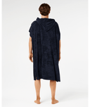 RIP CURL CLASSIC SURF HOODED TOWEL - BLACK/OFF WHITE