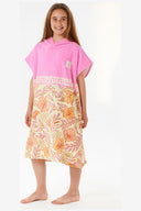 RIP CURL GIRLS MIXED HOODED TOWEL - PEACH