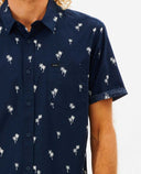 RIP CURL PARADISE PALMS S/S SHIRT - NAVY