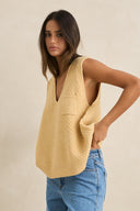 RHYTHM ARCHER KNIT VEST - SAND