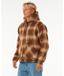 RIP CURL CLASSIC SURF CHECK JACKET - DUSTED CHOCOLATE