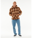 RIP CURL CLASSIC SURF CHECK JACKET - DUSTED CHOCOLATE