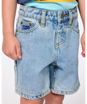 BOY HYPED UP DENIM SHORT - WASHED BLUE