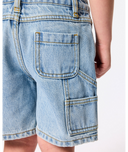 BOY HYPED UP DENIM SHORT - WASHED BLUE