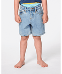 BOY HYPED UP DENIM SHORT - WASHED BLUE