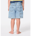 BOY HYPED UP DENIM SHORT - WASHED BLUE