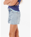 RIP CURL GIRLS TABBY DENIM SHORT- VINTAGE BLUE