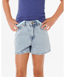 RIP CURL GIRLS TABBY DENIM SHORT- VINTAGE BLUE