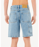 RIP CURL BOYS HYPED UP DENIM WALKSHORT - WASHED BLUE