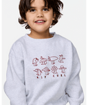 RIP CURL BOY SURF CHECK CREW - LIGHT GREY HEATHER