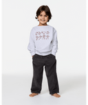 RIP CURL BOY SURF CHECK CREW - LIGHT GREY HEATHER