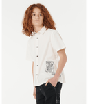 RIP CURL BOYS TROPIC EMBROIDER SHIRT - BONE