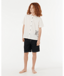 RIP CURL BOYS TROPIC EMBROIDER SHIRT - BONE