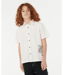 RIP CURL BOYS TROPIC EMBROIDER SHIRT - BONE