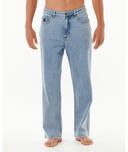 DOSED DENIM PANT - WASHED BLUE