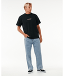 DOSED DENIM PANT - WASHED BLUE