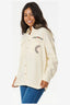 RIP CURL PACIFIC DREAMS EMBROIDERED SHACKET - BONE