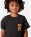 RIP CURL GROM ENERGY LOGO TEE - WASHED BLACK