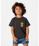 RIP CURL GROM ENERGY LOGO TEE - WASHED BLACK