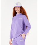RIP CURL GROM GIRL SURF PUFF HERITAGE HOOD - PURPLE