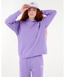 RIP CURL GROM GIRL SURF PUFF HERITAGE HOOD - PURPLE