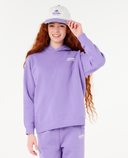 RIP CURL GROM GIRL SURF PUFF HERITAGE HOOD - PURPLE