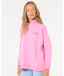 GIRLS SURF PUFF HOOD - HOT PINK