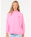 GIRLS SURF PUFF HOOD - HOT PINK