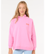 RIP CURL GIRLS SURF PUFF HOOD - HOT PINK