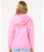 GIRLS SURF PUFF HOOD - HOT PINK
