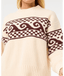 RIP CURL SOLEIL KNIT CREW - BROWN/OFF WHITE