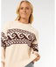 RIP CURL SOLEIL KNIT CREW - BROWN/OFF WHITE
