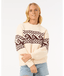 RIP CURL SOLEIL KNIT CREW - BROWN/OFF WHITE