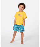 BOY LETS SEE THE WAVES TEE - DARK YELLOW