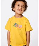 BOY LETS SEE THE WAVES TEE - DARK YELLOW