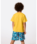 BOY LETS SEE THE WAVES TEE - DARK YELLOW